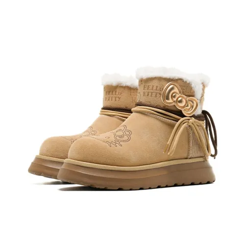 Sanrio x OLD ORDER Термостойкие водонепроницаемые носки с увеличением высоты экипаж мода сноубутсы женские светло-коричневый