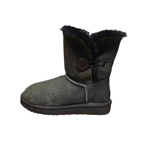 UGG Короткие Снежные Ботинки Женские Темно-синий Коричневый