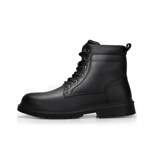 Blue Gull Shield Короткий Martin Boot с плоской подошвой унисекс черный