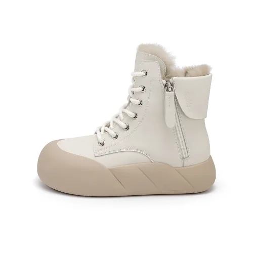 BAIJIHONG Термический Аbrasion-Resistant Увеличение Высоты Противоскользящие Короткие Снежные Ботинки 4CM Женские