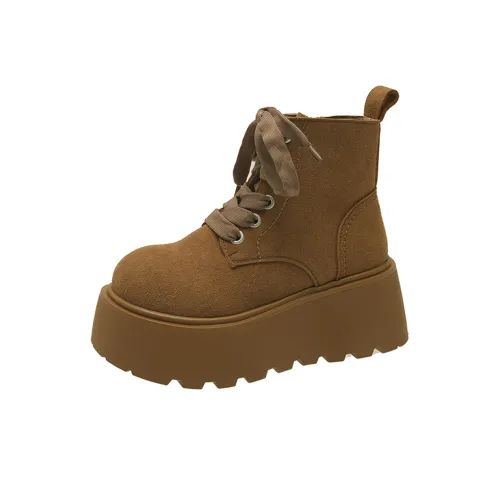 EEueeczs Короткий Мартин Boot Высота каблука 7 см Женские