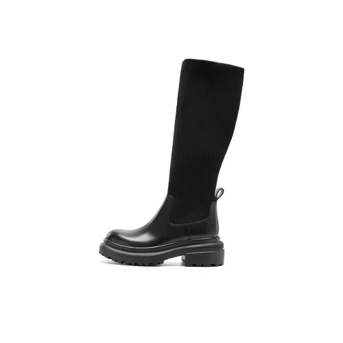 NINE WEST Колено Высокие сапоги 5,5 см Женские Черные