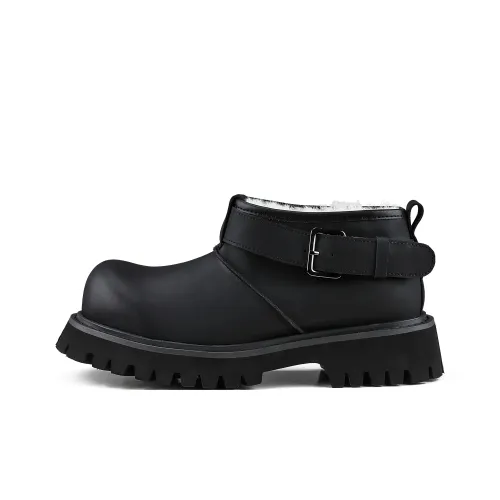 HANQIAORIJI Black Blood Series Термический Устойчивый к истиранию Увеличивающие высоту Короткие Снежные ботинки Унисекс Черный