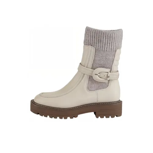 SAM EDELMAN Ботильоны Женские Айвори Белый