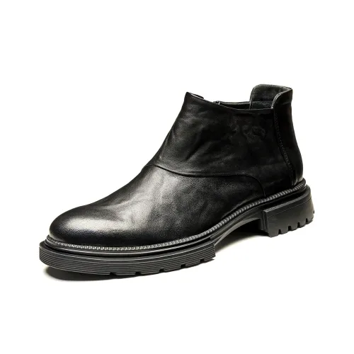 Brounvanm Ботильоны 4CM Мужской Черный