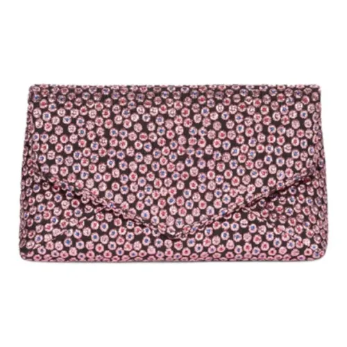 DRIES VAN NOTEN Металлизованный полиэстер Конверт Сумка Клатч Женский Розовый