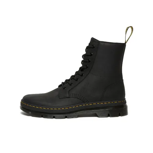 Dr.Martens Combs Short Martin Boot Unisex Black Dr.Martens Combs Короткий Мартин Ботинок Унисекс Черный