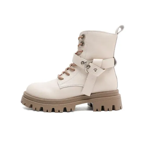 DAPHNE Короткий Мартин Ботинок 5 см Женский Бежевый