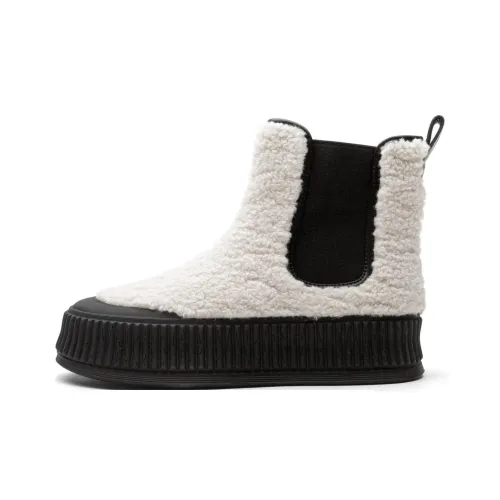 TOOMANYSHOES Кремовый Топ Челси 4CM Женские Бежевый Белый Черный