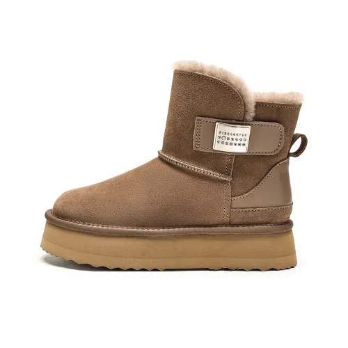 EBLAN Термические ботинки для снега женские длина голени оливковый цвет