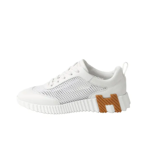 HERMES Bouncing Low Топ Повседневная обувь Женская Белая