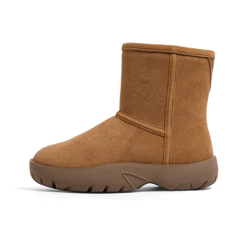 HUANQIU Устойчивый к истиранию увеличивающий высоту противоскользящий короткий сноубутсы женские коричневый