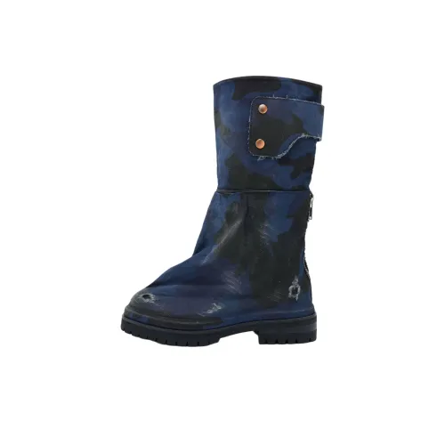 424 High Knee Boots Camouflage Blue Men's