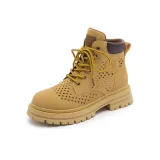 Жёлтый, вырез, плоская подошва