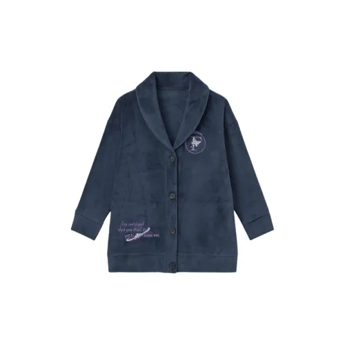 GU Funeral Freelen Collaboration Темно-синий Женские Пижамные верхние части