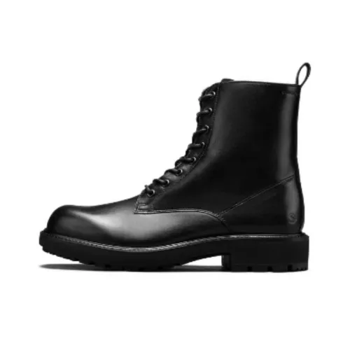 Ecco Короткий Мартин Ботинок 4CM Мужской Черный