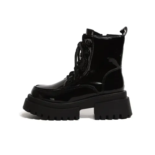 EEueeczs Короткий Мартин Boot 6 см Женские Черный