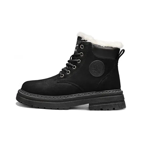 Warrior Минималистский стиль Пара Универсальный Classic Vintage Замша Желтый Ботинки Crew Мартин Boot Унисекс