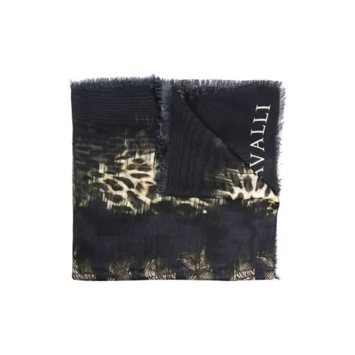 Roberto Cavalli Modal Вязаные Шарфы Женские Черный
