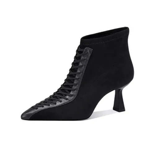 JESSICA SOPHIA Эластичные Ботильоны FASHION BOOTS для похудения 6 см женские черные