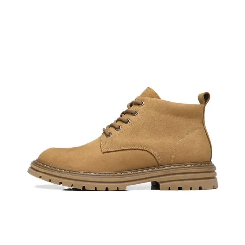 JANE HARLOW Короткие ботинки Martin Мужской цвет Curry Желтый