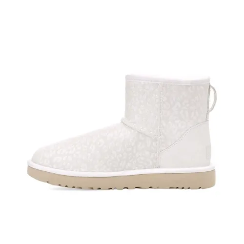 UGG CLASSIC MINI Термостойкий противоскользящий короткий ботинок для снега MID голень Женские белые