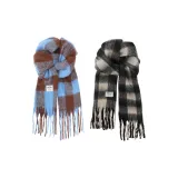 [Парный шарф] Черный кофе + Синий кофе