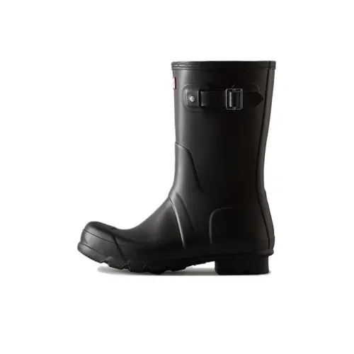 HUNTER Водонепроницаемые и противоскользящие резиновые сапоги для мужчин черные
