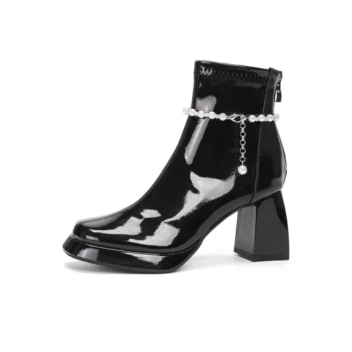 Zubumei Ботильоны 7CM Женские Черные