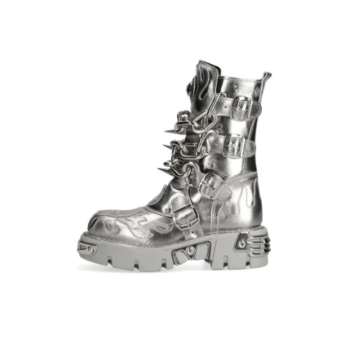 NEW ROCK Ботильоны 6 см Унисекс Silver