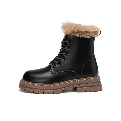 Warrior Short Martin Boot 4,5CM Женские Черный Коричневый