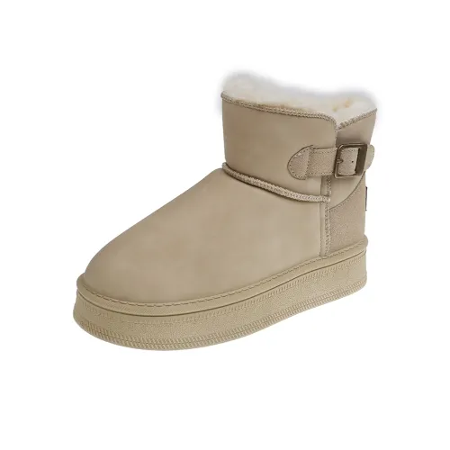 Nrillo Термический Изоляционный Устойчивый к Износу Амортизация Увеличение Высоты Противоскользящее Покрытие Короткие Снежные Ботинки Женские