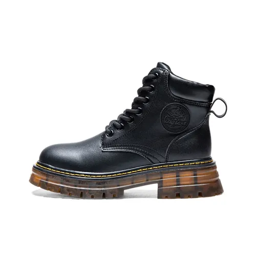 Warrior Short Martin Boot Unisex Black Brown