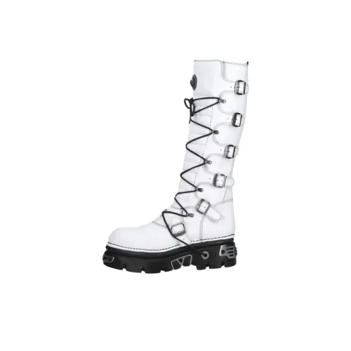 NEW ROCK Высокие сапоги до колена Унисекс Белый