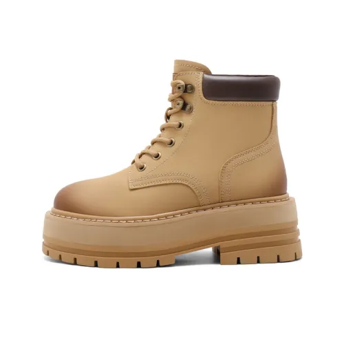 BELLE Short Martin Boot 6 см Женские Хаки Желтый