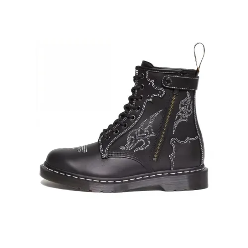 Dr.Martens 1460 Готический Americana Кожа Кружево Вверх Ботинки Короткий Martin Boot Унисекс Черный