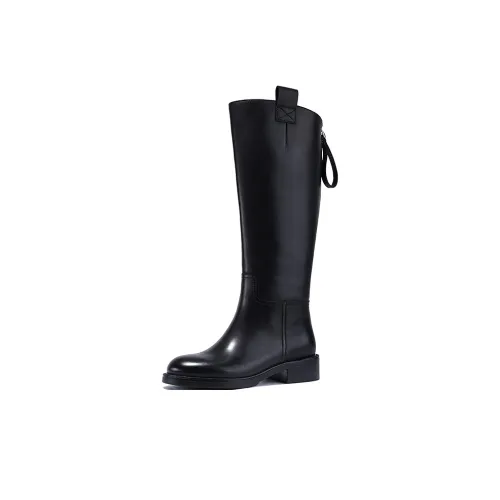 BELLALILY Женские высокие сапоги на каблуке 3,5 см черные