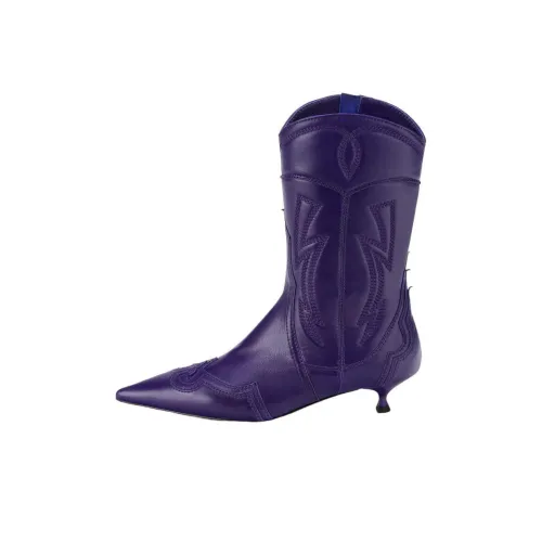 AGL Ботильоны 3 см Женские Фиолетовые