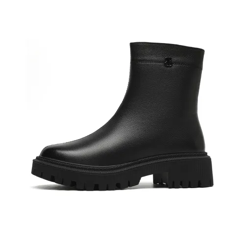 EBLAN Цилиндр Ботинки Ботильоны Женские Черный