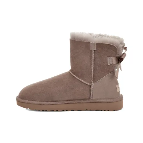 UGG Bailey Bow II Boot Флис Линейка Теплый Короткие Снежные Ботинки Женские Олень Коричневый
