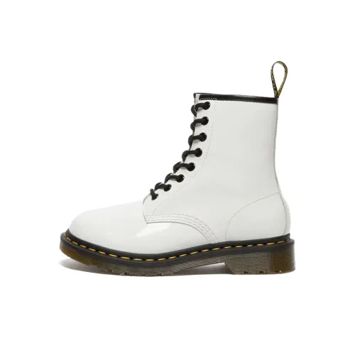 Dr.Martens 1460 Patent Короткий Мартин Ботинок Женские Белые