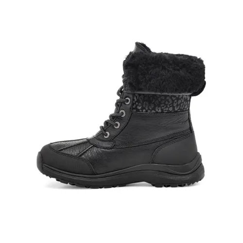 UGG Adirondack Термический Износостойкий Противоскользящий Короткий Снегобут Женские Черный