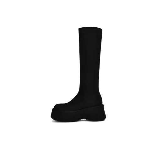 BOERDIQI Knight Botинки Колено Высокие сапоги 6,6 см Женские Черный