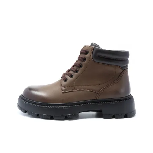 SATCHI Короткий Мартин Ботинок 4,5 см Мужской Коричневый