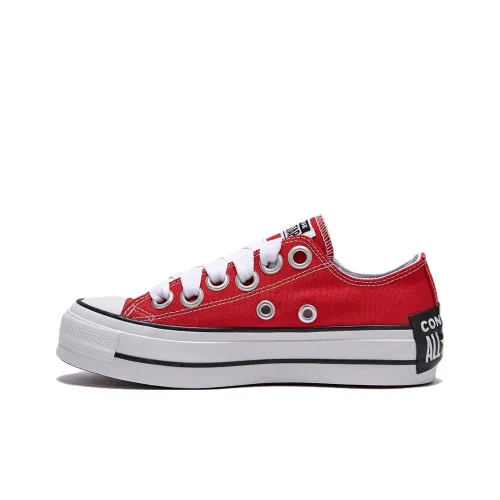 Converse Chuck Taylor All Star Abrasion Resistant визуально увеличивает рост Низкие кеды Унисекс Красный Белый