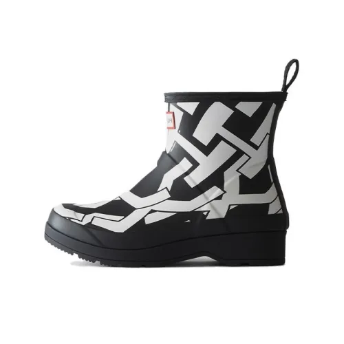 HUNTER Устойчивые к истиранию резиновые сапоги Женские Черный Белый