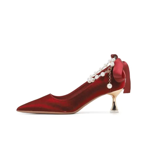 Lanza Низкий каблук Высокие каблуки Женские Бургунди