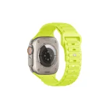 Яблоко, без рисунка, текстурированный, монохромный, ремень - неоновый желтый