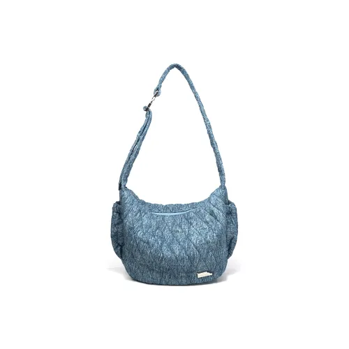 SMTING STUDIO Ткань Парный Спортивная Сумка Сумка через плечо Средняя Унисекс Джинсовый синий