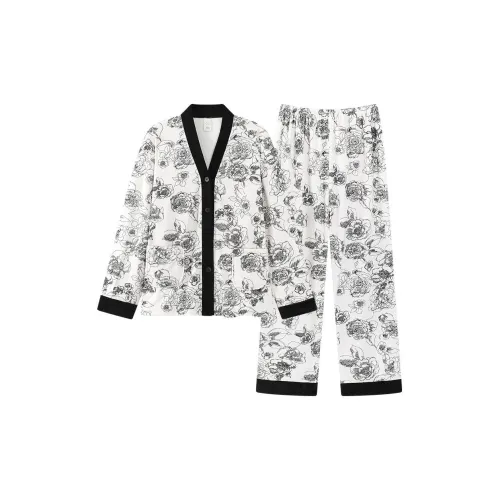 LEZIYUN Пижамный комплект Женские Белые